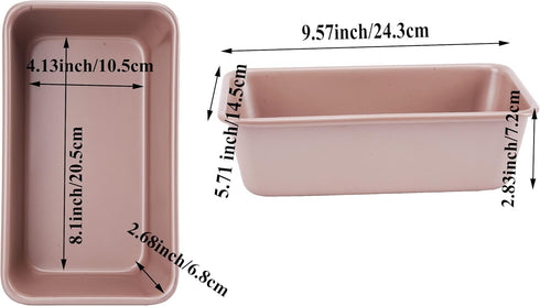 1Lb Bread Toast Baking Loaf Pan Truly Nonstick 9.57 x 5.7Inch (Inner Size 8.1x4.1) Double Thicker Color Evenly Easy Clean Dishwasher Safe Nontoxic...