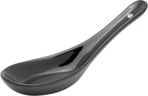 Helen’s Asian Kitchen Chinese Soup Spoon, 5.75-Inches, 1-Ounce, Black Ceramic...