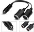 Dual Double Socket 12v Car Cigarette Lighter Adapter Car Cigarette Lighter Splitter 13×9×5 12v 24v Car Charger Plug Male to 2-Way Female Cigarette...