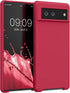kwmobile Case Compatible with Google Pixel 6 Case - TPU Silicone Phone Cover with Soft Finish - Sweet Cherry...