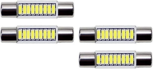 iJDMTOY 4pcs Extremely Bright 9-SMD 29mm 6614 Replacement Bulbs Compatible With Car SUV Truck Sunvisor Flips Vanity Mirror Lights, Xenon White...