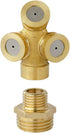 Feelers Brass Misting Spray Nozzle, 1/2" BSPF 3-Holes Large Atomizing Spray Garden Sprinklers Agricultural Irrigation System Adapter Fitting (Pack...