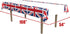 Beistle 2-Pack Union Jack Rectangular Plastic Tablecovers, Royal English Party Decorations, London Table Cloth, British Flag Party Décor, 54” x 10...