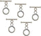 CHGCRAFT 5 Sets 925 Sterling Silver Toggle Clasps Ring Connector OT Clasps for Jewelry Making Findings Bracelets Necklace DIY Crafts, 12x9x1.5mm R...