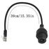 QIANRENON RJ11/RJ12 6P6C Panel Mount Waterproof Connector CAT3 RJ12 Male to Female Outdoor Telephone Line Socket,IP67 Waterproof,for Telephone Com...