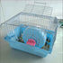 Pet Hamster Cage with Running Wheel Water Bottle Food Basin Portable Carrier House Mice Home Habitat for Going Out, Traveling (Blue)...