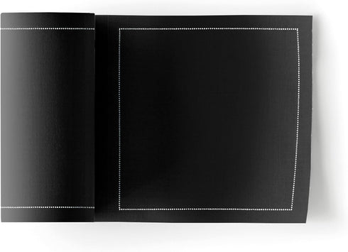 Cotton Cocktail Napkin - 4.3 x 4.3 in - 50 units per roll - Black...