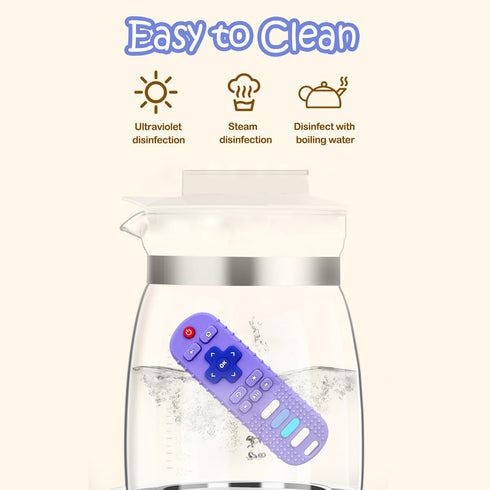 3Pcs Silicone Teething Toys, Remote Control Shape Teethers for Babies Remote Teething Toys, Silicone TV Remote Teether BPA Free/Dishwasher/Refrige...
