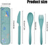 Reusable Utensils Set with Case, 2 Pack Camping Utensils Set, Portable Plastic Spoon Knife Forks Portable Cutlery Set for Picnic Outdoor Office Sc...