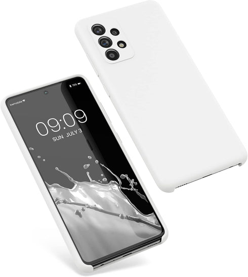 kwmobile Case Compatible with Samsung Galaxy A52 / A52 5G / A52s 5G Case - TPU Silicone Phone Cover with Soft Finish - White Matte...