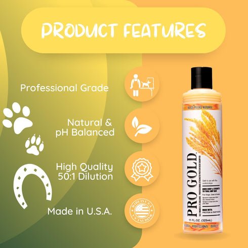 Kelco by Laube Color Enhancing Pet Shampoo - Pro Gold Shampoo for Yellow, Tan, Amber & Brown Coats - Natural, Hypoallergenic Formula for Grooming ...