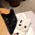 SGVAHY Furry Case for iPhone 7/8/SE2/SE3 Cute Cat Black Fur Fluffy Soft Warm Plush Fuzzy with Bling Glitter Protective Case for Women Girls...