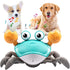 Dog Toys Escaping Crab Crawling Dog Toy with Music Control & Lights, Dancing Crab Dog Toy Obstacle Avoidance Interactive Fun Toys for Puppy/Small/...