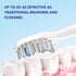 Flossing Toothbrush Heads Replacement, 6 Count, Compatible for Waterpik Sonic Fusion/2.0 Brush and Flosser Combo… (Compact Size, Black)...
