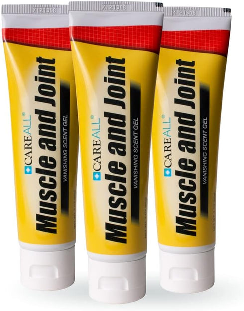 CareAll Muscle & Joint Vanishing Scent Gel, 3.0 oz. (3 Pack), Non-Greasy, Pain Relief Gel for Muscle, Back and Minor Arthritis, Topical Analgesic,...
