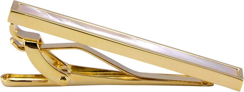 Mother of Pearl Men's Tie Clip With Presentation Box Tie Bar for Gentleman Regular Necktie Tie Pin for Daily Business Anniversary Wedding Occasion...