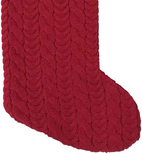 21 Inch Cable Knit Monogram Christmas Stocking (Embroidered K)...