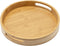 11.8 inch Bamboo Round Serving Tray, Wood Tray with Handles, Natural Wooden Tray for Ottoman, Kitchen/Coffee Table...