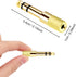 [Updated Version 5-Pack Stereo Audio Adapter 6.35mm (1/4 inch) Male to 3.5mm (1/8 inch) Female Headphone Jack...