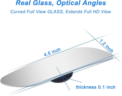 Car Blind Spot Convex Mirror Frameless 360° Rotation Adjustable 2-Pack HD Glass Wide Angle Car Rear View Mirrors Auto Interior Exterior Accessorie...