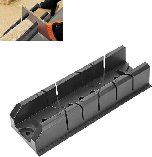 Miter Saw Box, 0/22.5/45/90 Degree Woodworking Miter Woodworking Miter Saw Box ABS Saw Box Cabinet Wood Angle Cutting Saw Box Wood Gypsum Oblique ...