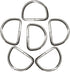 Ewparts 2.5 inch Metal D Rings Welded D-Rings Heavy Duty 6mm Thickness 6 Pack Outer Width 2.5 inch D Ring Inner Width 2 inch Metal D Ring for Craf...
