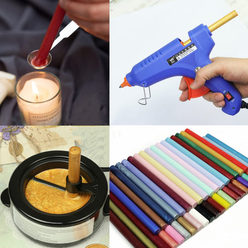 Silver Wax Seal Sticks, ONWISE 20pcs Glue Gun Wax Sealing Sticks Suit for 0.43‘’ Glue Gun, Great for Wax Seal Stamp, Wedding Invitations, Envelope...