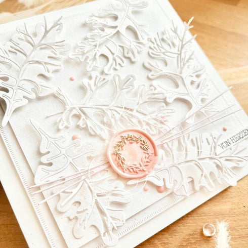 Cutting Die for Scrapbooking, 3D Backgrounds Frame New Cutting Dies DIY Album Card Making Decor Paper Craft Metal Die Cuts Party Decorations (Tie ...