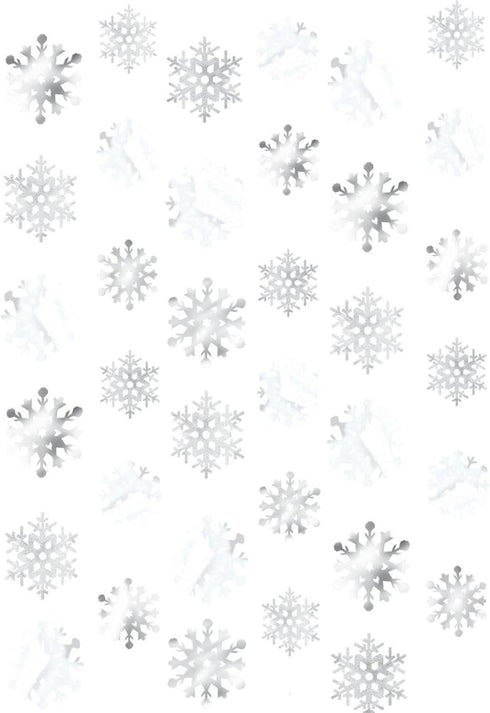 Snowflake White Foil String Decorations - 7' (6 Pc) - Elegant Winter Party Decor - Perfect for Holidays & Events...