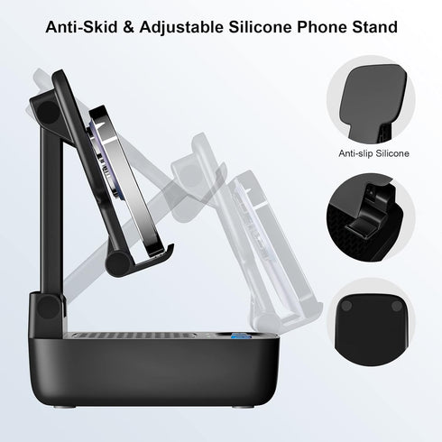 Gifts for Men Women,Birthday Gifts,Cell Phone Stand with Wireless Bluetooth Speaker, Punchy Bass & HD Stereo Sound Speaker for Home & Outdoors Com...