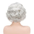 Short Sliver Grey Curly Wigs for Women Synthetic Natural Wavy Costume Cosplay Party Wig...