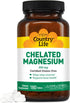 Country Life Chelated Magnesium 250mg - Supports Heart, Bone & Muscle Health, Vegan-Friendly Magnesium Supplement with Magnesium Oxide and Amino A...