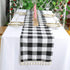 Partisout Buffalo Check Table Runner Checked Table Runner with Tassel Bluffalo Plaid Table Runners Washable Cotton Linen Table Cover Gingham Table...