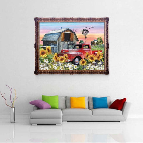 KTHOFCY 5D DIY Diamond Painting Kits for Adults Kids Farmhouse Full Drill Embroidery Cross Stitch Crystal Rhinestone Paintings Pictures Arts Wall ...