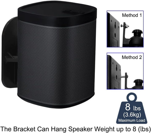Speaker Wall Mount Brackets, Universal Mount for Surround Sound Speakers, Satellite Speaker Wall Mounting Brackets for Home Theater 2 Pack...