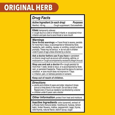 Ricola Original Swiss Herbal Sweets 45 g (Pack of 5)...