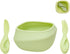 Toddler Utensils - Baby Essentials with Bowl, Fork, and Spoon | Baby-Led Weaning Supplies (BLW) for 12M+ Self-Feeding, Functional Silicone Dinnerw...