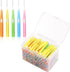 Annhua 100 Pcs Ugraded Interdental Brushes, Push-pull Dental Floss Brush with Storage Box (Orange, Yellow, Pink, Green, Blue)...