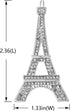 Gyn&Joy Silvery Tone Clear Crystal Rhinestones Eiffel Tower Fashion Brooch Pin...
