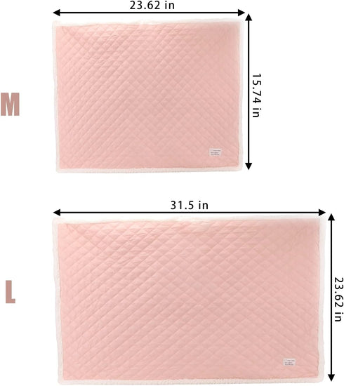 Dog Blanket for Floor Dog Dog Mat Dog Bed Mat for Floor Dog Bed Cooling Mat Warming Mat Ultra Soft Pet Bed Reversible (Cool & Warm) Dog Bed Pad wi...