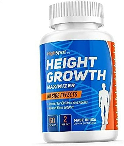 Height Growth - Height Growth Maximizer - Calcium, Vitamin D3, B1, B2 - Grow Taller Supplement - Bone Growth Supplement - Made in USA (White)...