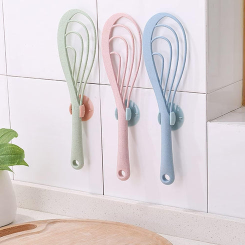 YARDWE 4Pcs Rice Cooker Spoon Holder Rice Spatula Suction Rack Spoon Storage Stand Kitchen Gadget for Rice Maker Cooker (Blue)...