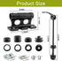 MUQZI Bike Fork Mount, Front Fork Block Quick Release Thru Axle Car Roof Carrier Rack Support Bicycle Stand Holder with Adapters, Black...