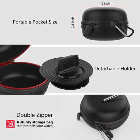 HALLEAST Gear Fit2 Pro Accessaries, Gear Fit2 Frontier Classic Charger Case Cradle Holder, Hard Sport Protective Travel Carrying Stand Dock Compat...