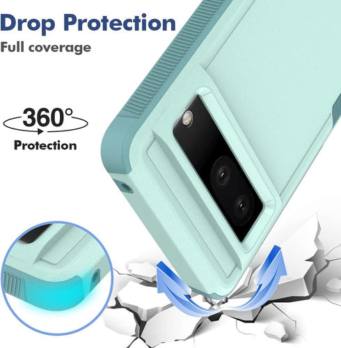 Jeylly for Google Pixel 7 Pro Case, Slim Fit Full Body Hybrid Shockproof Silicone Bumper Hard PC Back Cover Rugged Protective Case for Google Pixe...