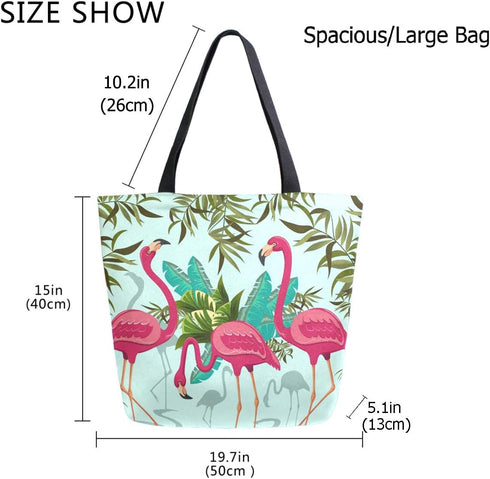 Chic Cute Fashion Style Pattern Extra Large Shoulder Tote Bag for Beach Travel Weekender Gym Grocery Shopping...