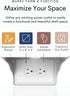 Storage Theory Power Perch Horizontal Outlet Shelf – Space Saving Bathroom Shelving for Electric Toothbrush, Echo Dot Holder – Router Stand, Smart...
