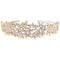 EVER FAITH Wedding Austrian Crystal Hair Accessory for Women, Birdal Flower Cluster Headband for Bride BRidesmaid Clear Gold-Tone...