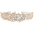 EVER FAITH Wedding Austrian Crystal Hair Accessory for Women, Birdal Flower Cluster Headband for Bride BRidesmaid Clear Gold-Tone...