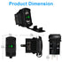 WATERWICH 5V 4.2A Marine Dual USB Car Charger Adapter Socket Waterproof with Led Digital Voltmeter for Universal Rocker Switch Boat RV Vehicle......